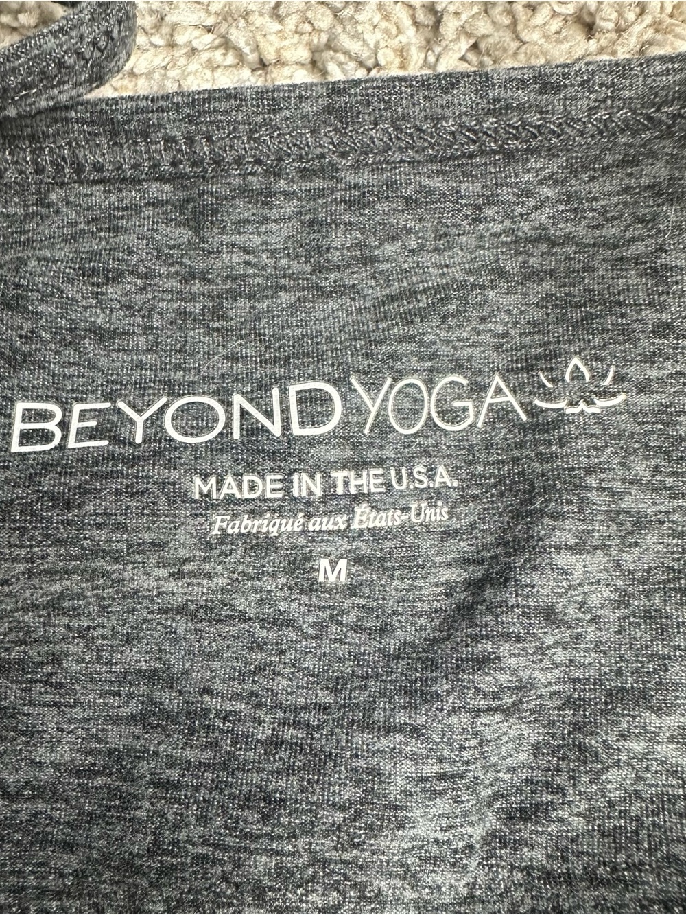 Beyond Yoga Spacedye Slim Racerback Cropped Tank Top Medium gray core athletic - Picture 11 of 11